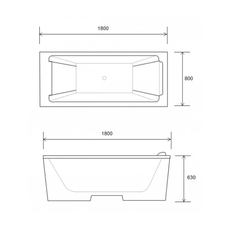 Soft Bathtub Twix-S Freestanding Bathtub