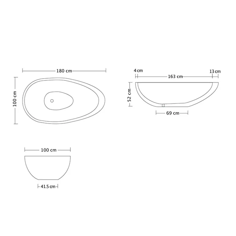 Vinci Stone Resin Bathtub