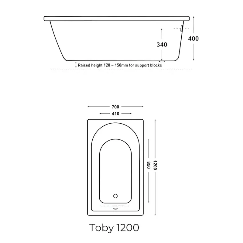 YuuBath TOBY Built-In Bathtub