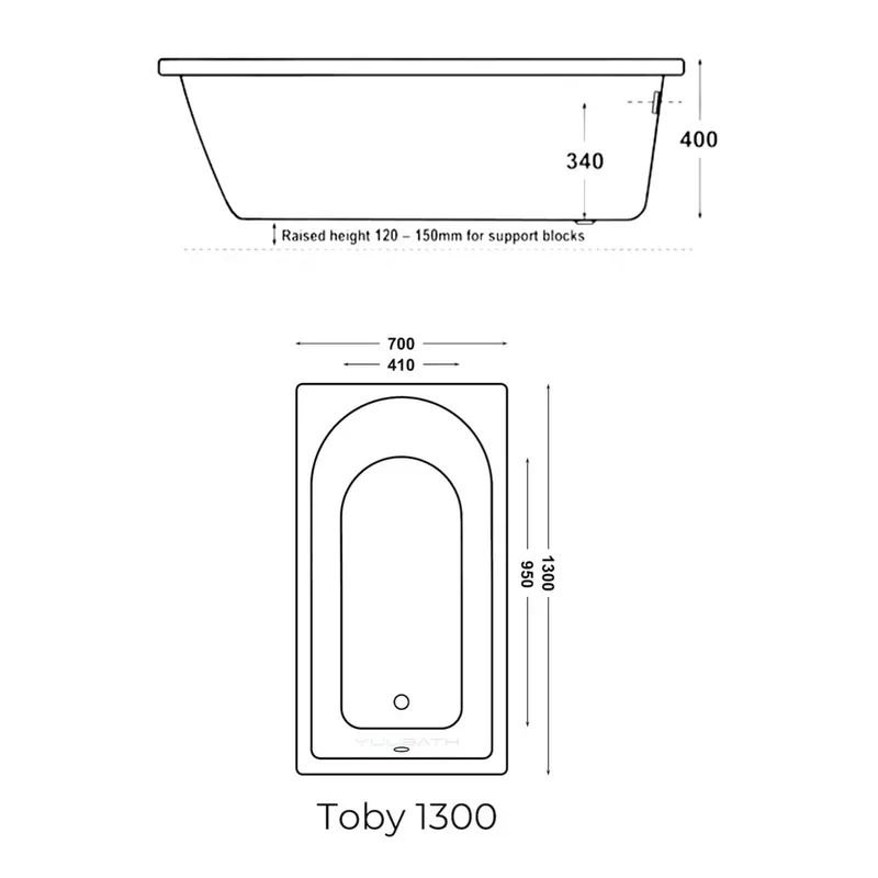 YuuBath TOBY Built-In Bathtub