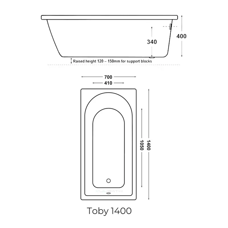 YuuBath TOBY Built-In Bathtub