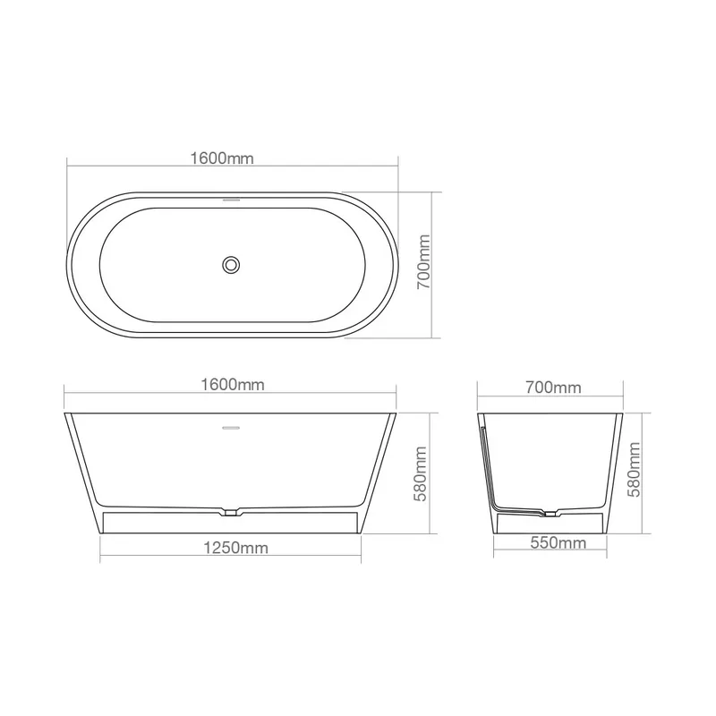 Z8606 Solid Surface Bathtub