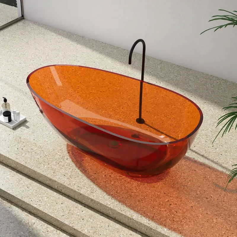 Z8608 Resin Bathtub Lake Blue
