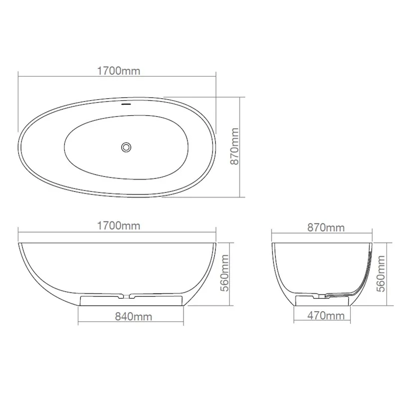 Z8608 Resin Bathtub Lake Blue
