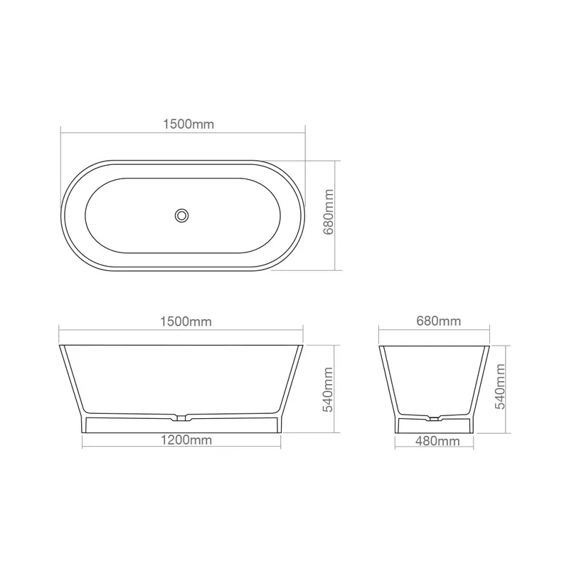 Z8609 Solid Surface Bathtub