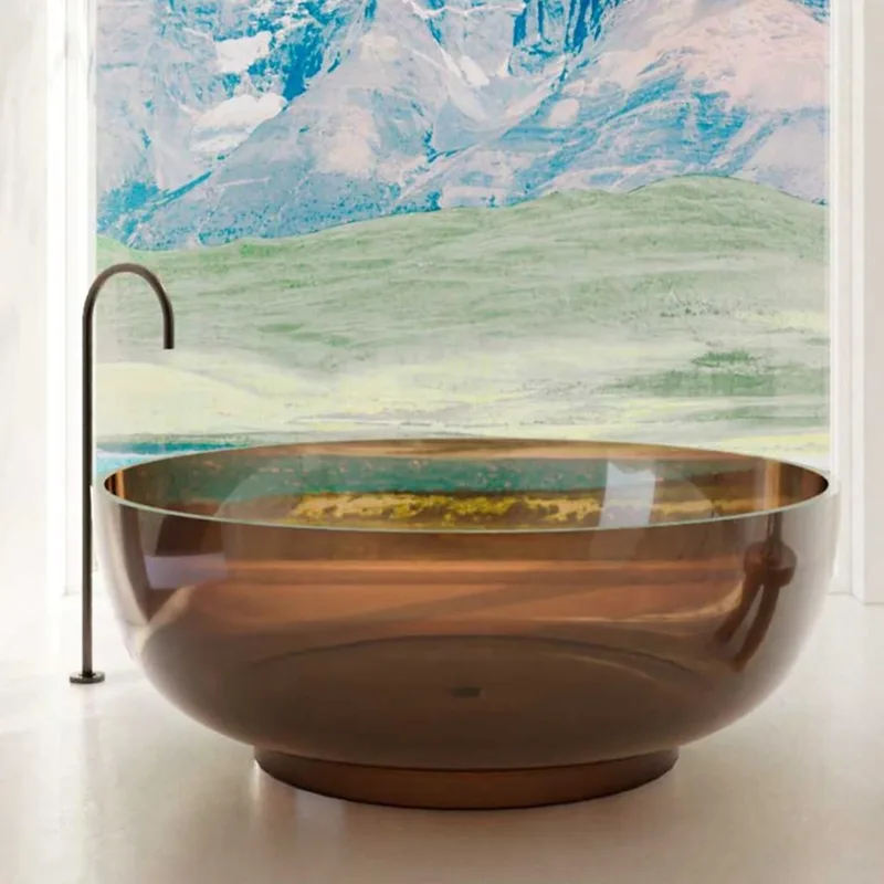 Z8610 Resin Bathtub Brown Copper