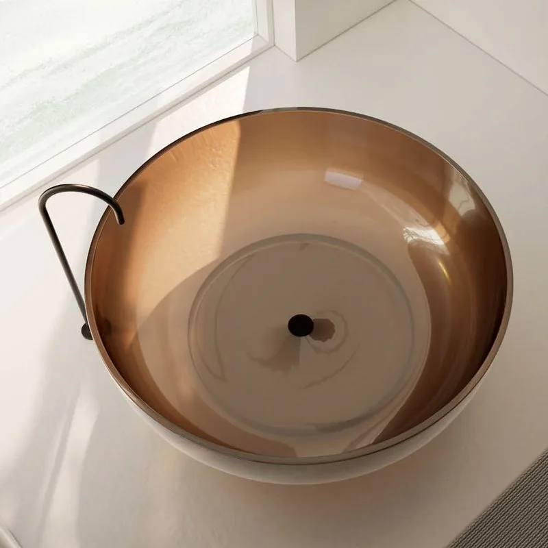 Z8610 Resin Bathtub Brown Copper