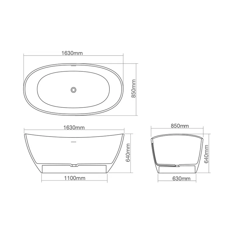Z8611 Solid Surface Bathtub