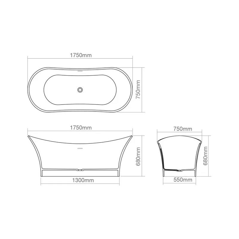 Z8614 Solid Surface Bathtub