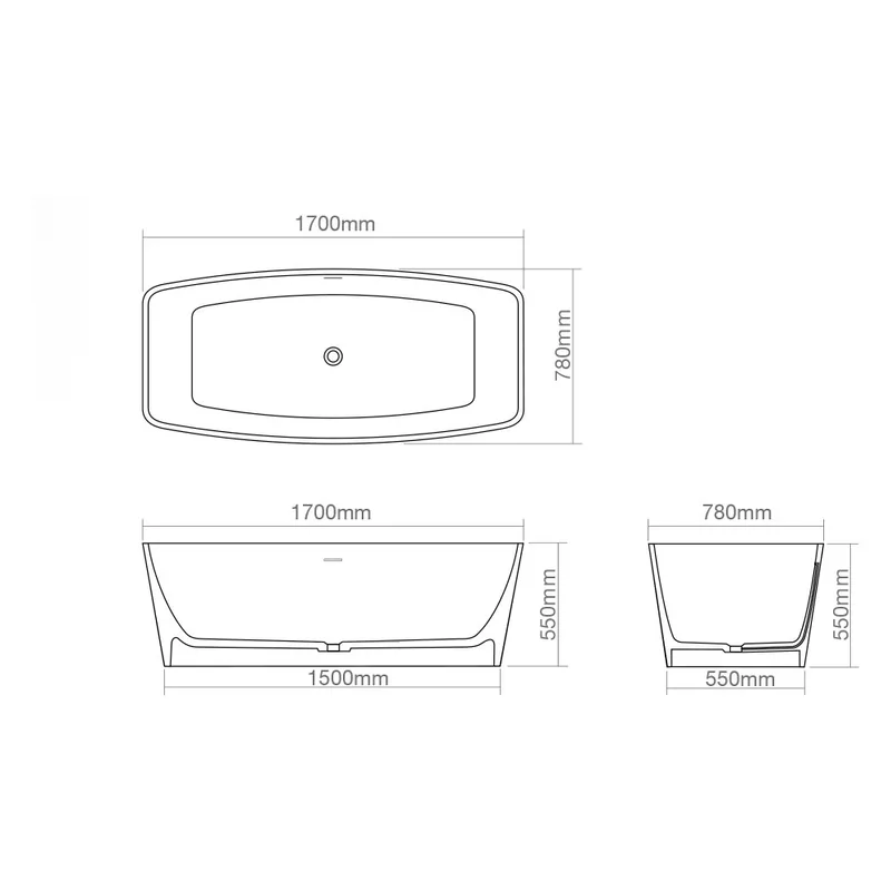 Z8618 Solid Surface Bathtub
