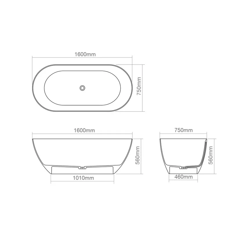 Z8619 Resin Bathtub Sunset