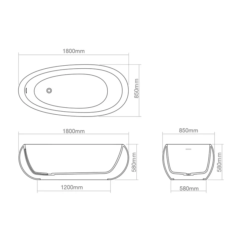 Z8622 Solid Surface Bathtub