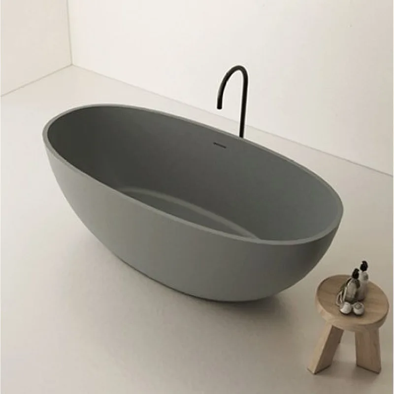 Z8628 Solid Surface Bathtub Deep Grey