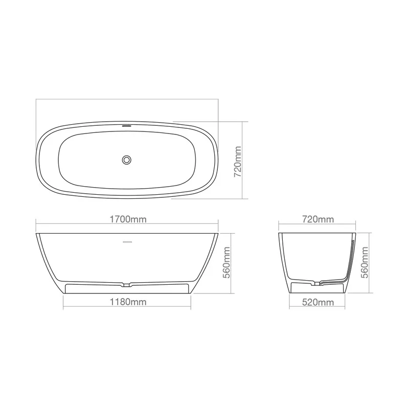 Z8630 Solid Surface Bathtub