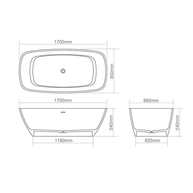 Z8631 Solid Surface Bathtub