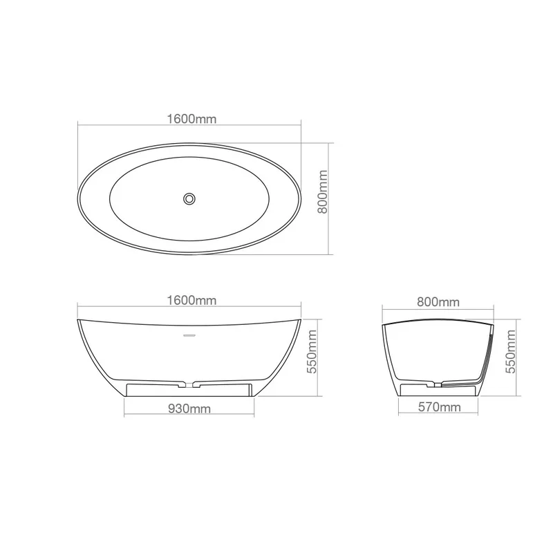 Z8643 Solid Surface Bathtub