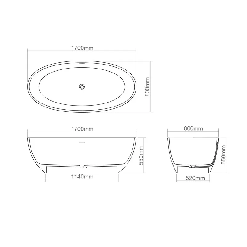 Z8647 Resin Bathtub