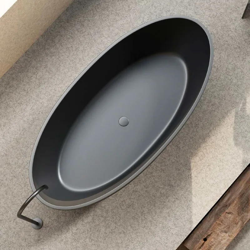 Z8647 Solid Surface Bathtub Hermes Orange