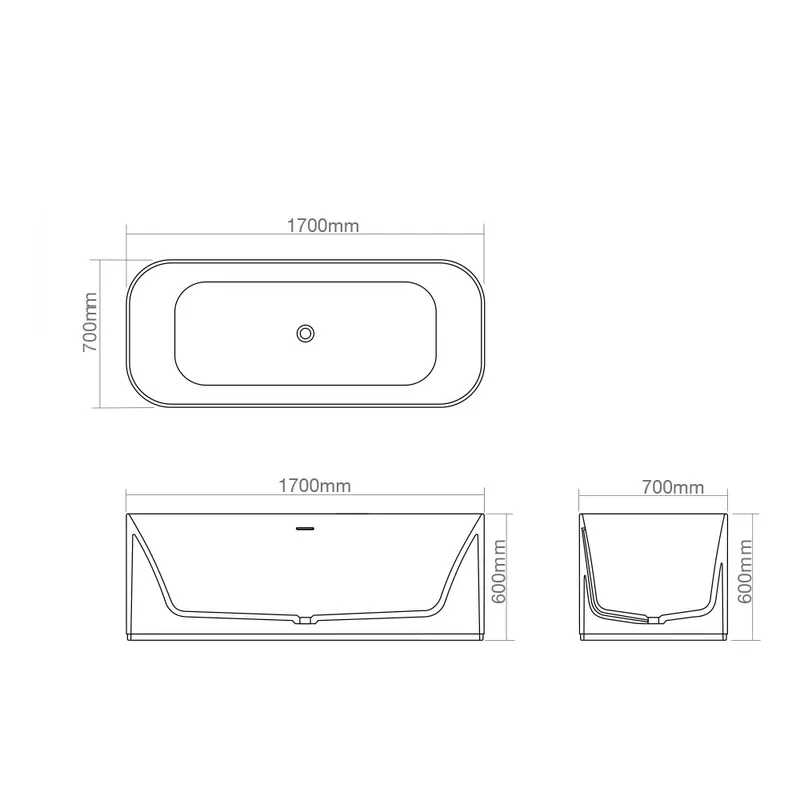 Z8658 Solid Surface Bathtub