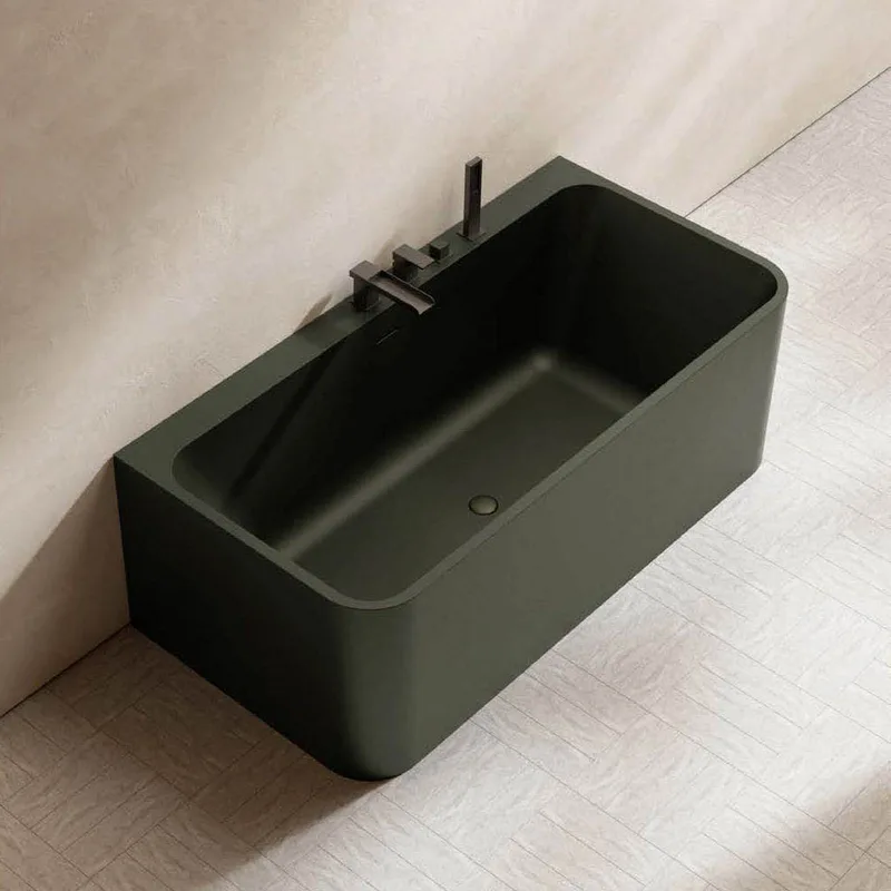 Z8665 Solid Surface Bathtub Blackish Green