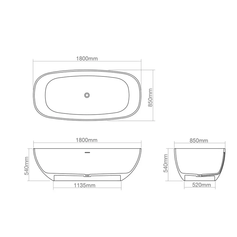 Z8666 Solid Surface Bathtub