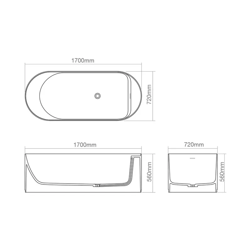 Z8669 Solid Surface Bathtub