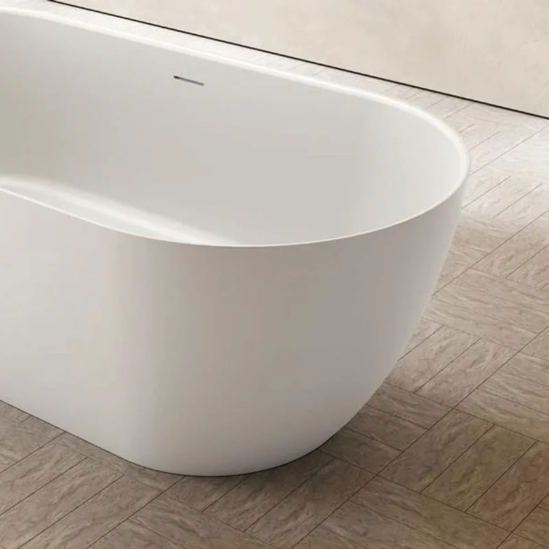 Z8670 Solid Surface Bathtub Light Grey Green