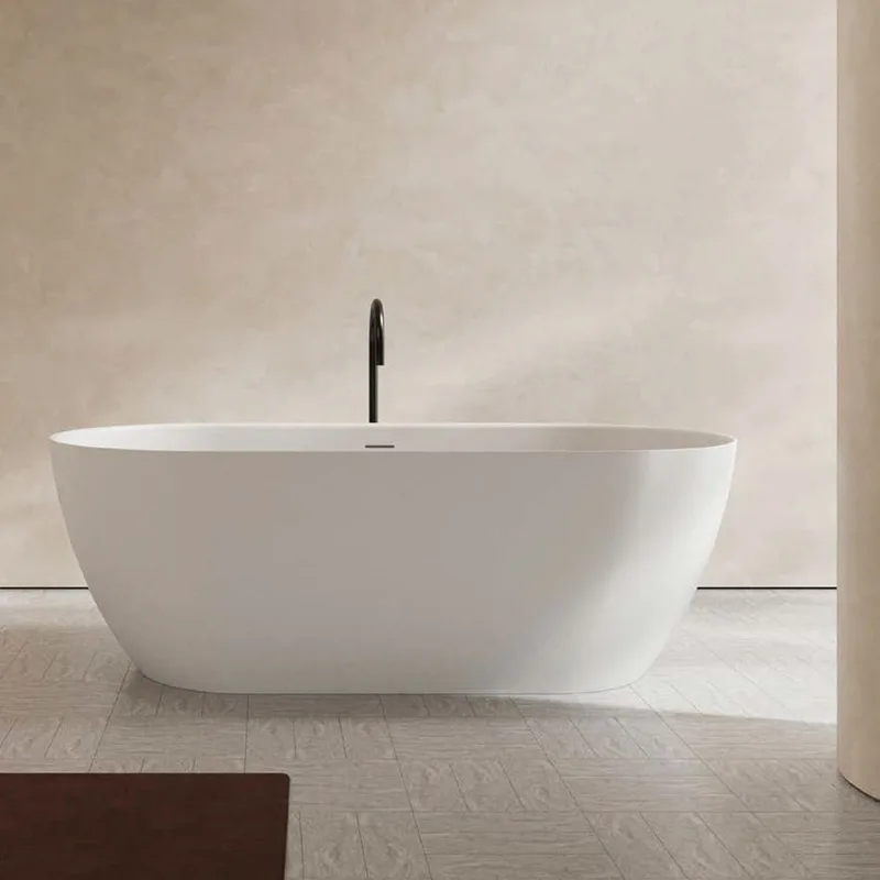 Z8670 Solid Surface Bathtub Light Grey Green