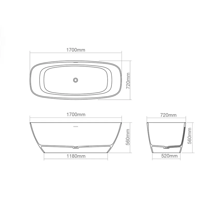 Z8671 Solid Surface Bathtub