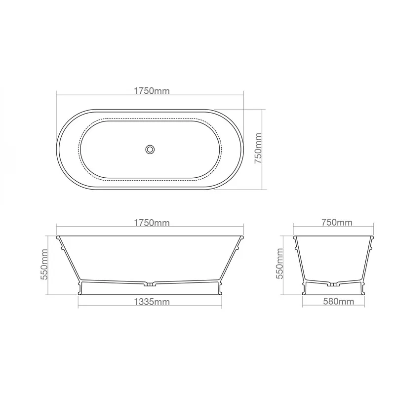 Z8674 Solid Surface Bathtub