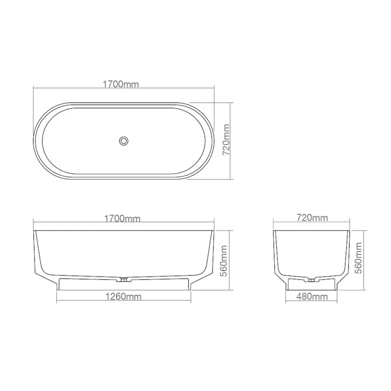 Z8675 Resin Bathtub Emerald