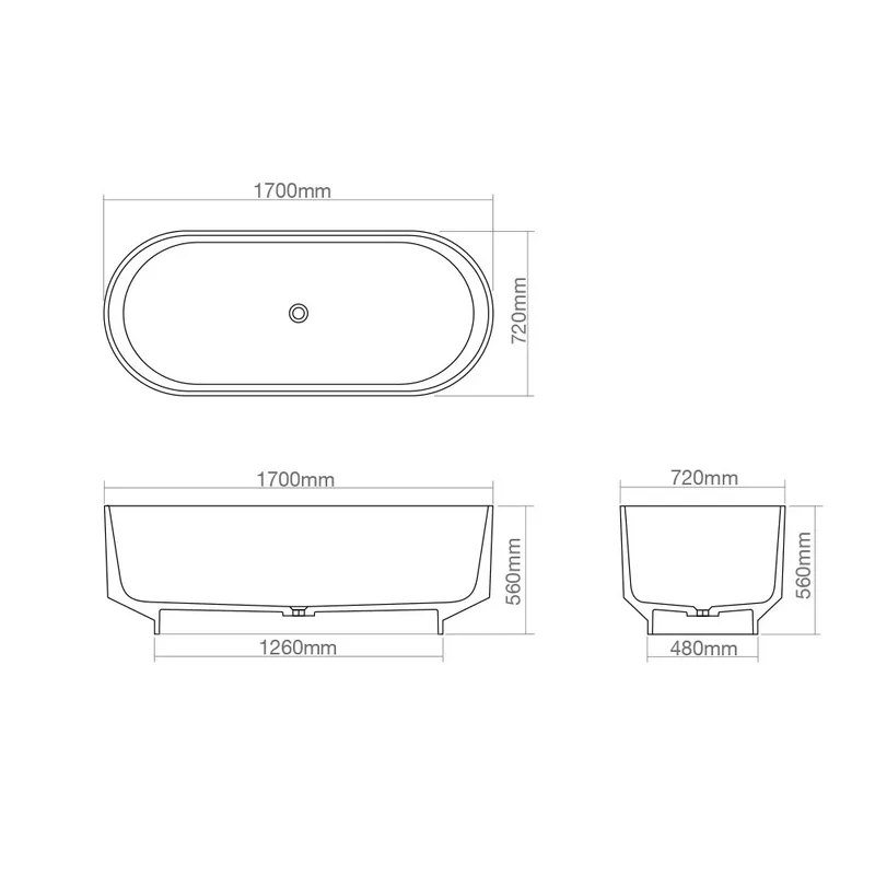 Z8675 Solid Surface Bathtub
