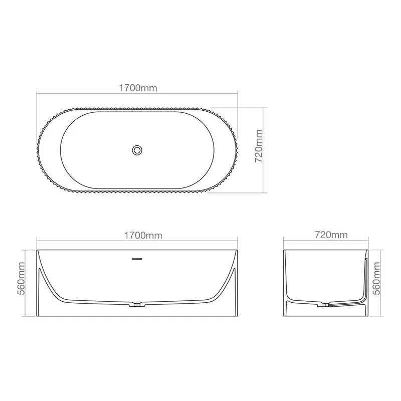 Z8802 Solid Surface Bathtub