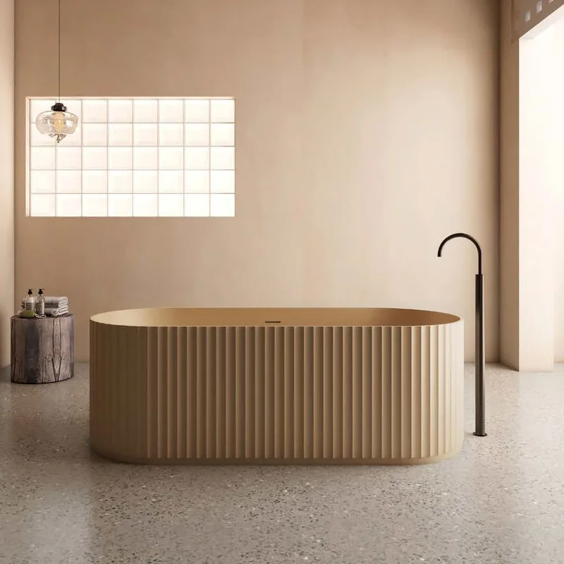 Z8803 Solid Surface Bathtub Light Camel