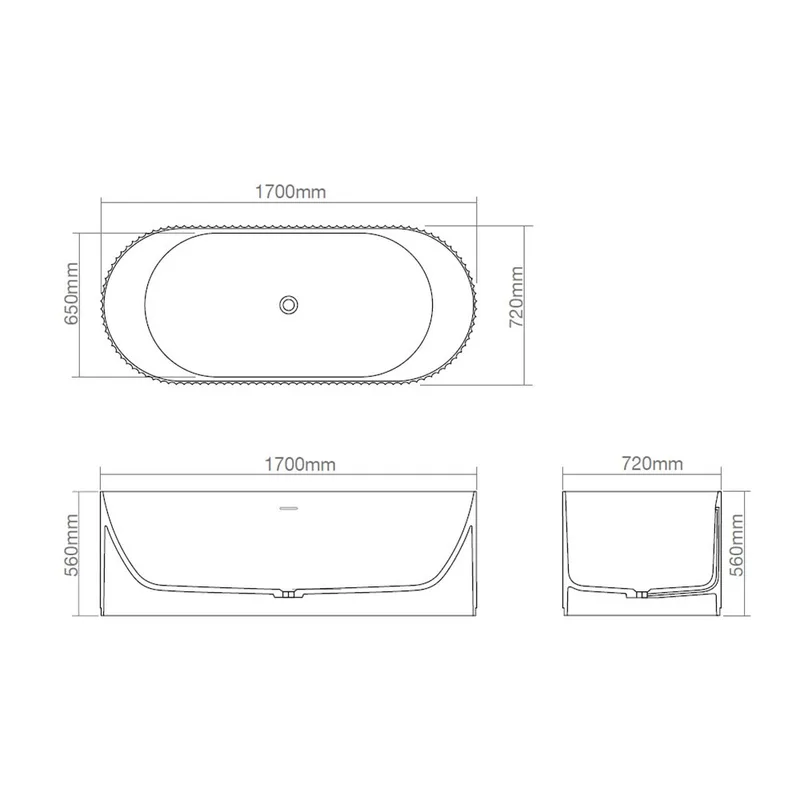 Z8803 Solid Surface Bathtub Light Camel