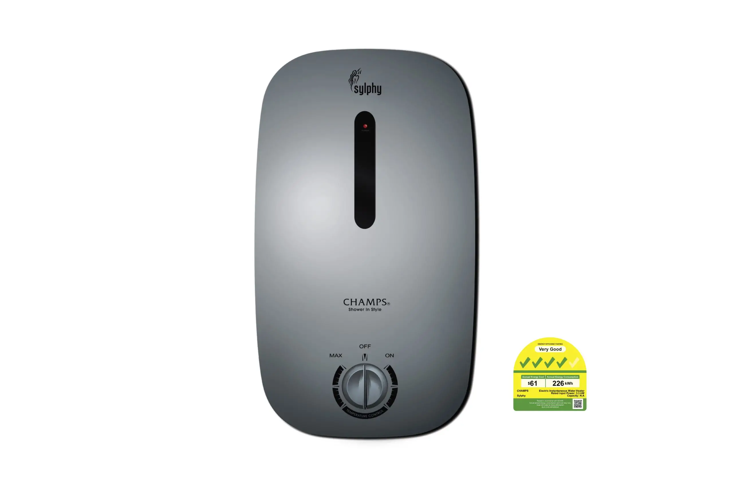 Champs Sylphy Instant Water Heater (Matt Grey)