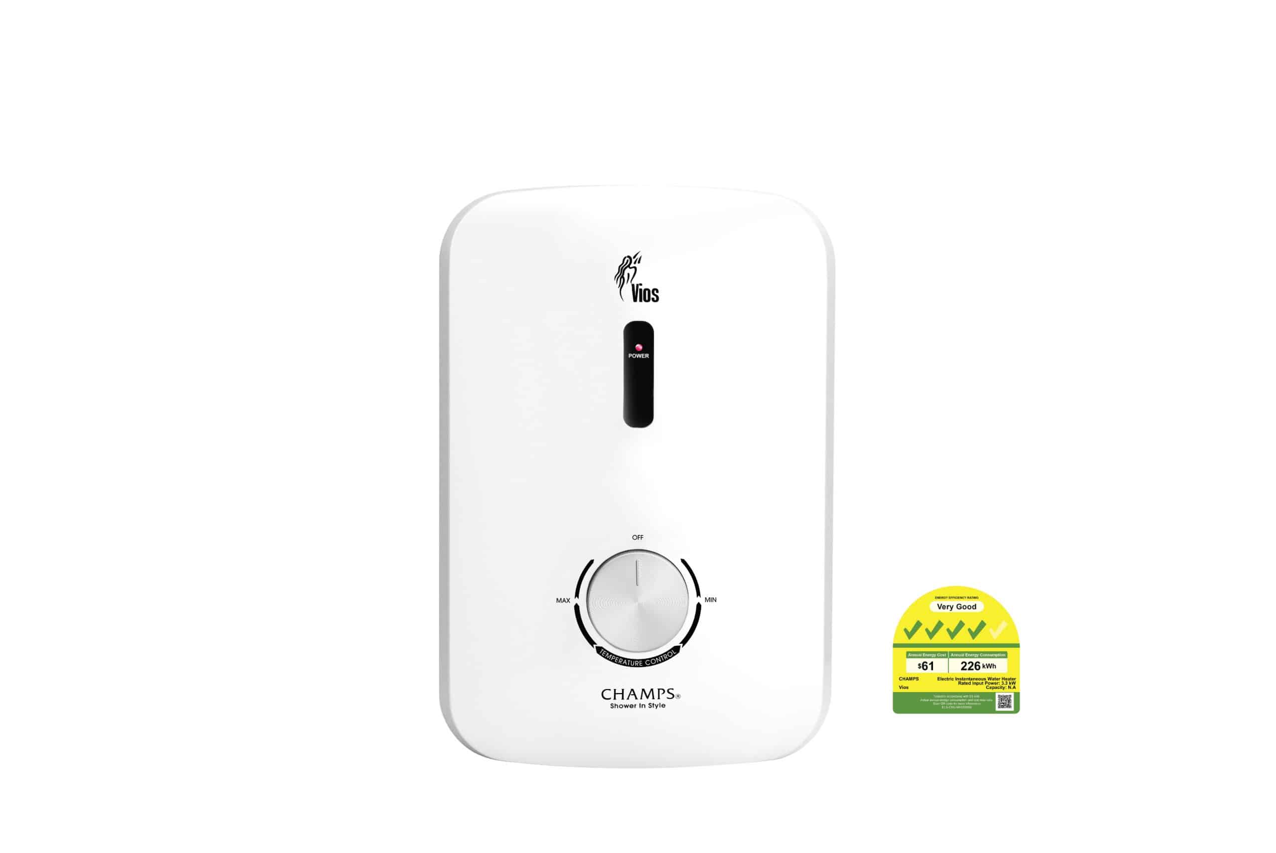 Champs Vios Instant Water Heater (White)