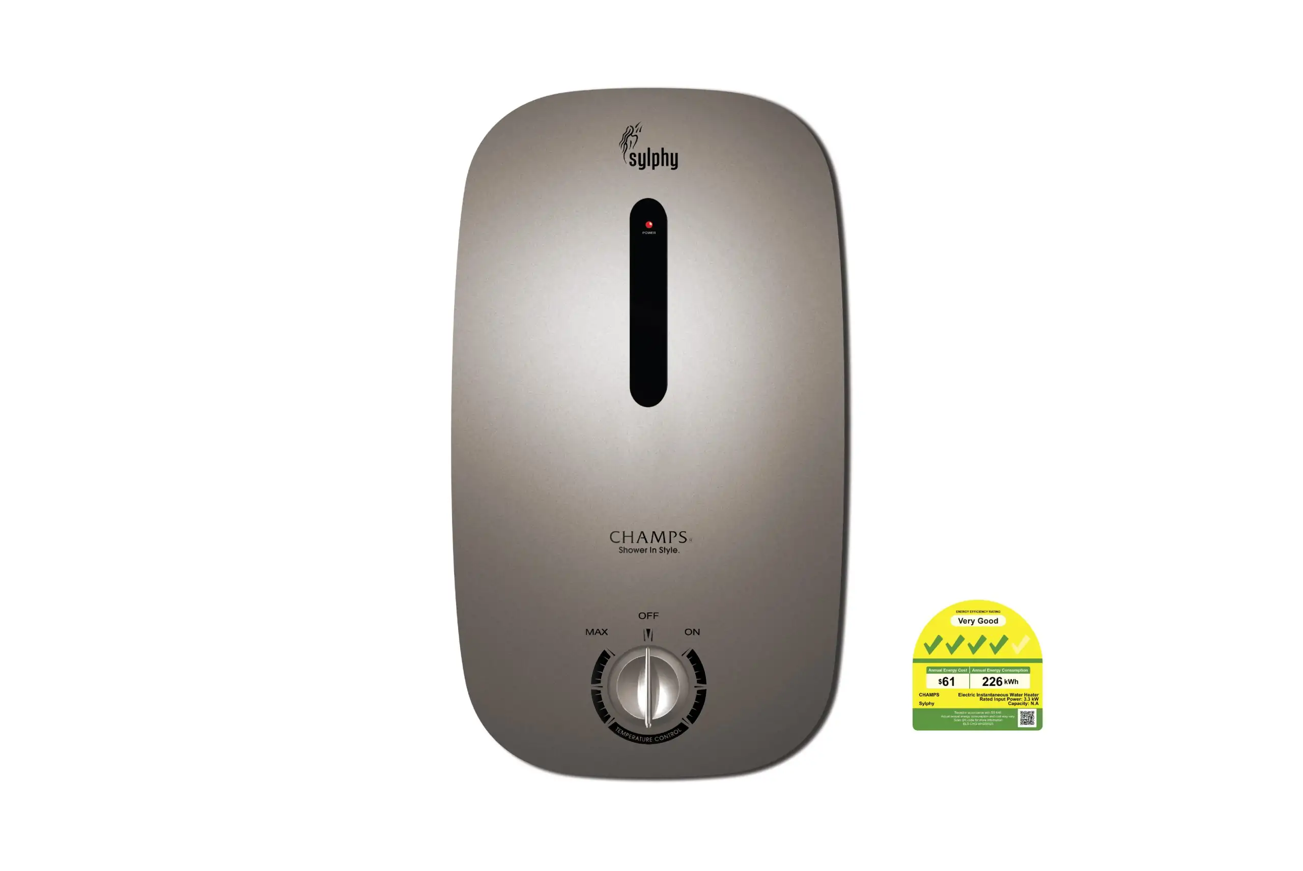 Champs Sylphy Instant Water Heater (Gun Metal)