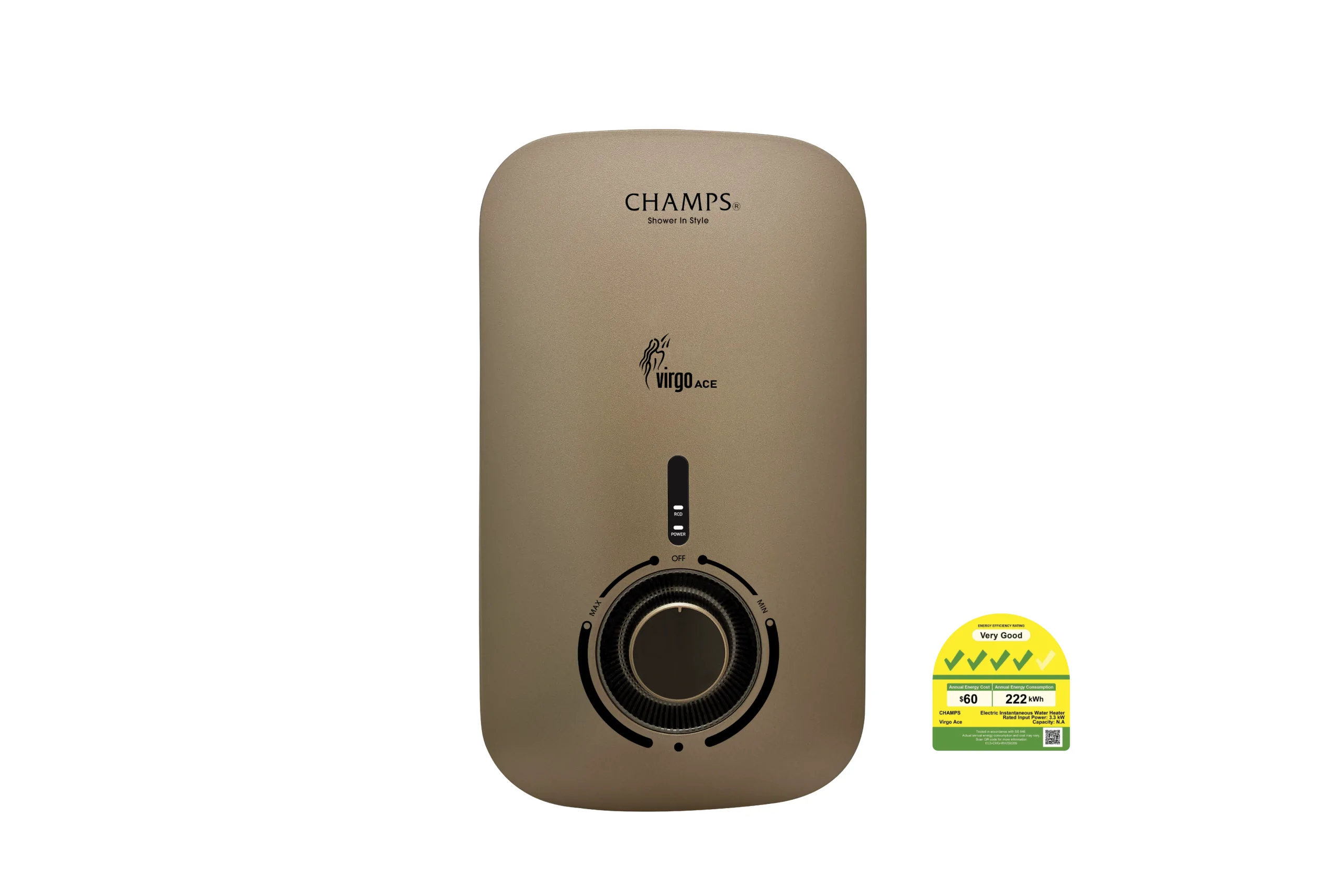 Champs Virgo Ace Instant Water Heater (Gunmetal)