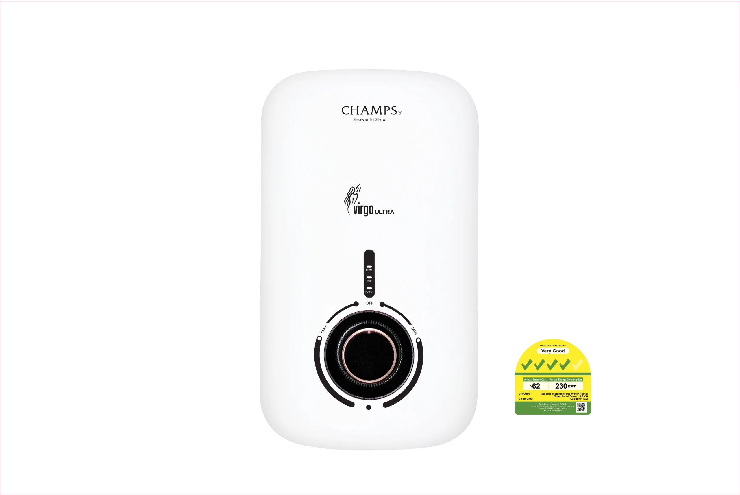 Champs Virgo Ultra Instant Water Heater (Rain Shower Set)