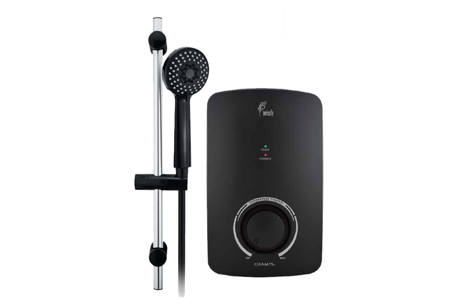 Champs Wish Instant Water Heater (Matt Black)