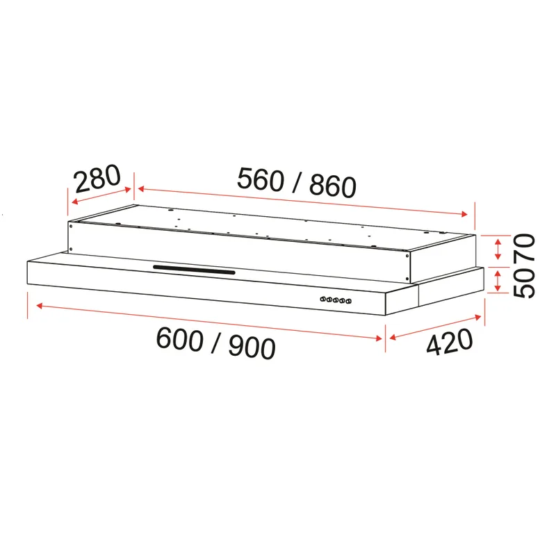 Cooker Hood 60CM - EFCH 6201 HM SSL