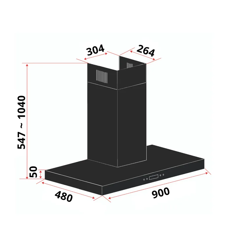 Cooker Hood 90CM - CK FINO PLUS BK