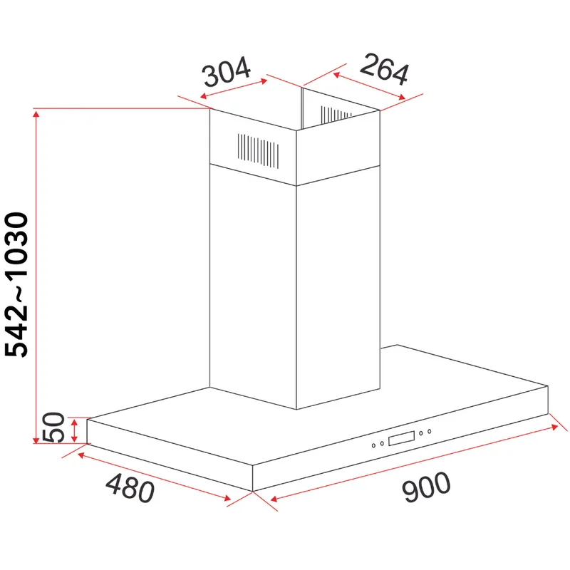 Cooker Hood 90CM - CK FINO SS