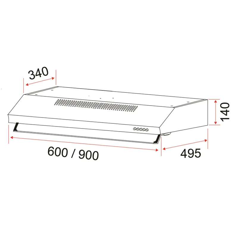 Cooker Hood 90CM - EFCH 9101 HM SSL