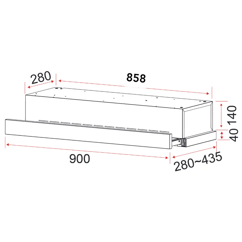 Cooker Hood 90CM - EFCH 9401 HM SSL