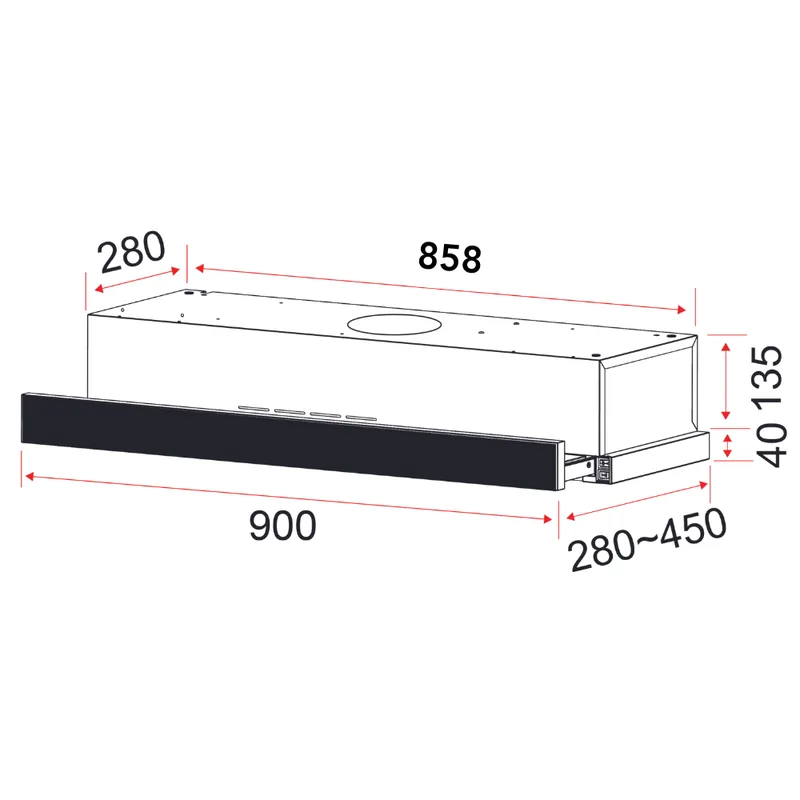 Cooker Hood 90CM - EFCH 9402-AL