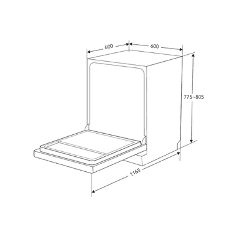 Free Standing Dishwasher - EFDW 9151 BM