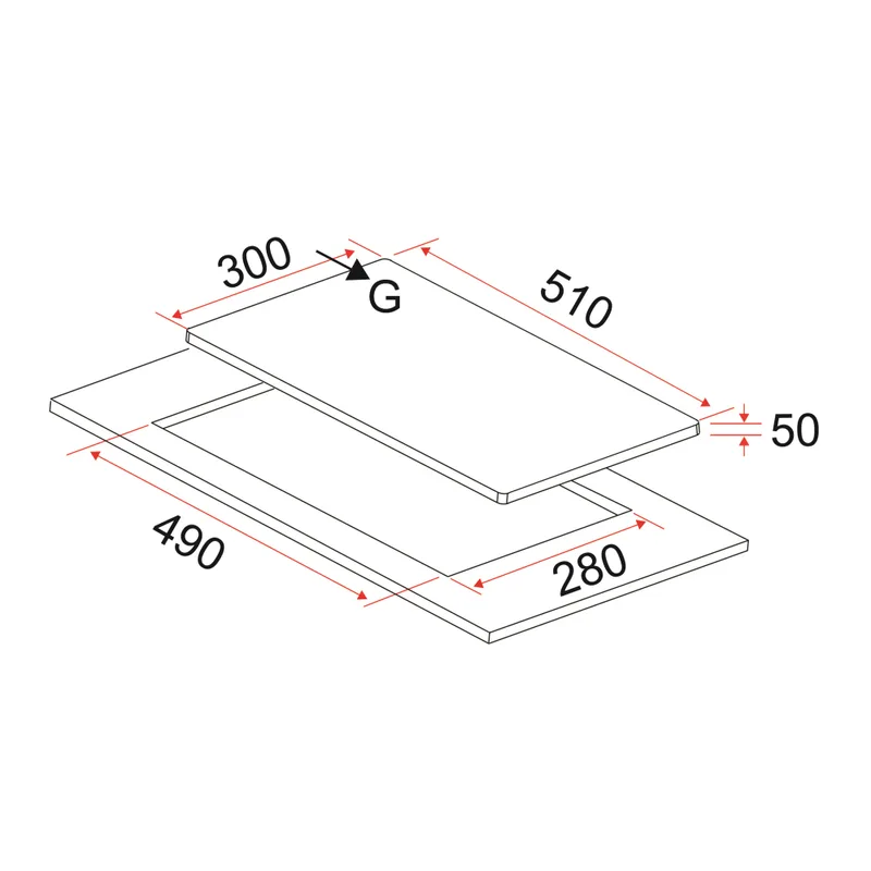 Gas Hob 30CM - HB AG 130 VS A