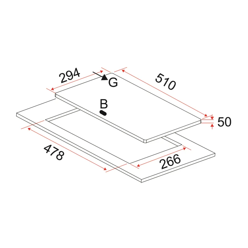 Gas Hob 30CM - HB AG 3020 TN VGB